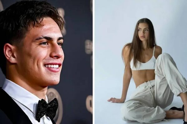 Millî futbolcu Kenan Yıldız ve model Natalia Shadl...