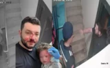 İkra bebek ile babasının darbedildiği olaya ilişkin yeni görüntüler!